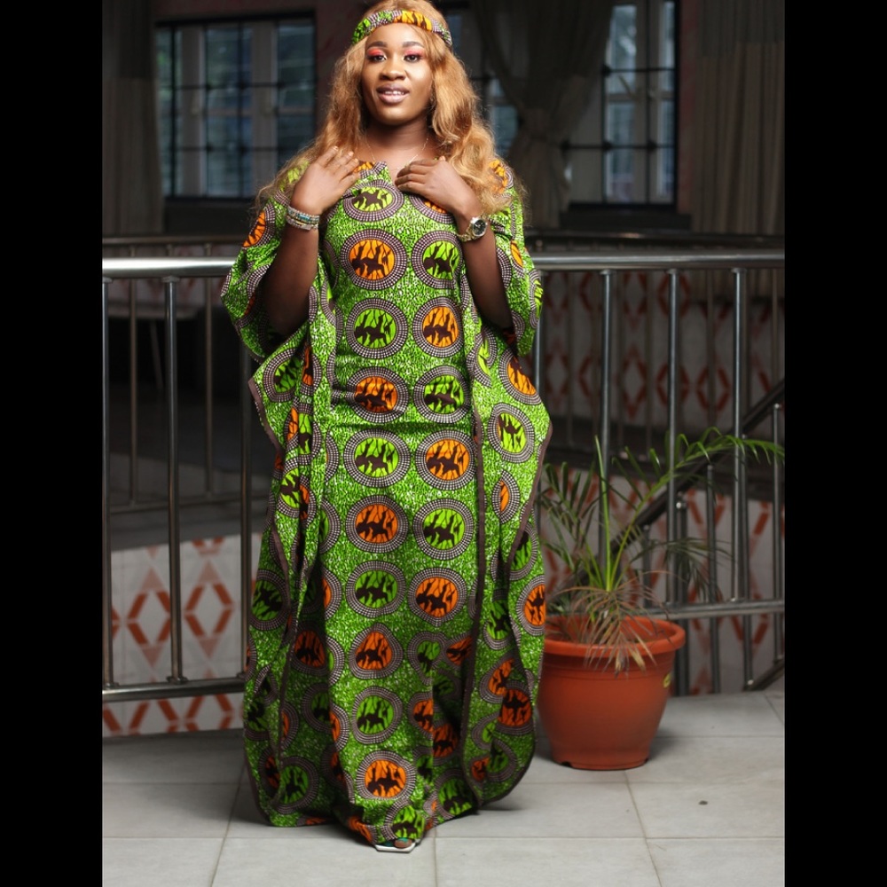 SALES! SALES!!! African maxi dress with head wrap - Picture 8 of 12